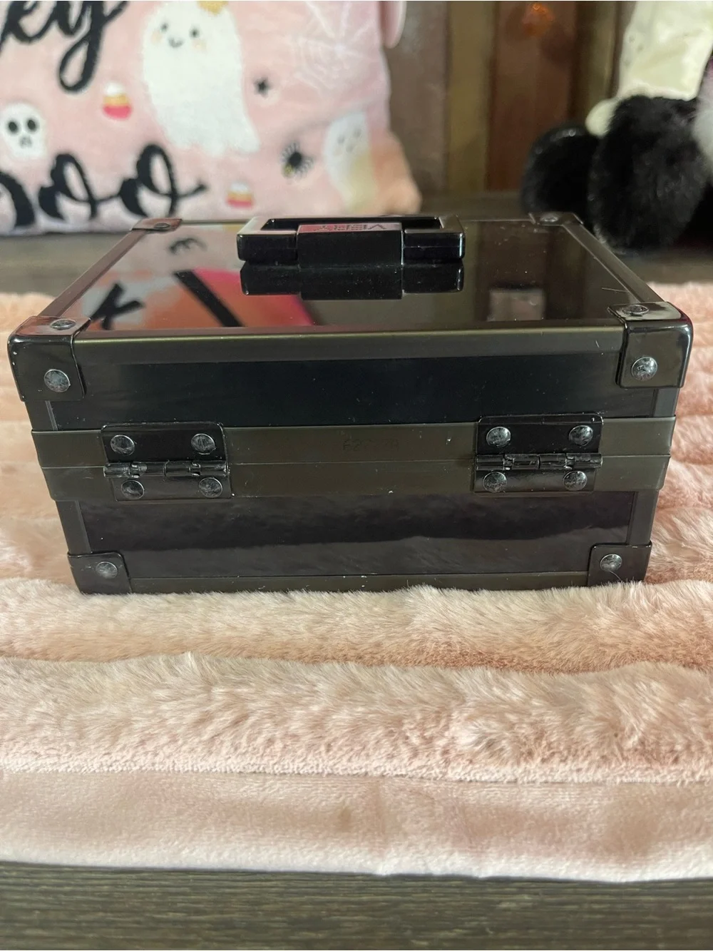 Victoria's Secret Very Sexy Black Jewelry/Accessory Box with Pink Accents
